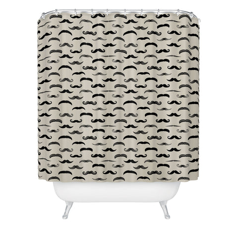 Little Arrow Design Co mustache madness Shower Curtain
