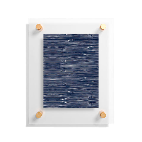Little Arrow Design Co navy woodgrain Floating Acrylic Print