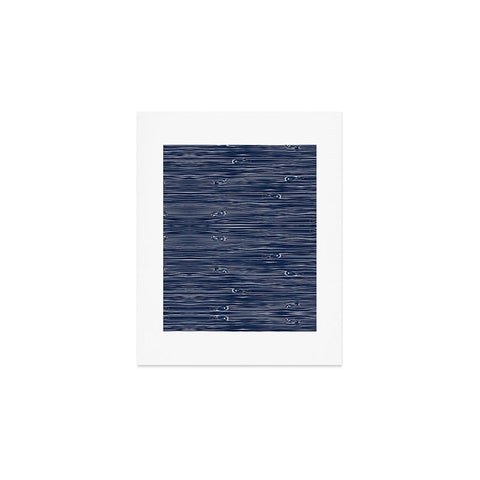 Little Arrow Design Co navy woodgrain Art Print