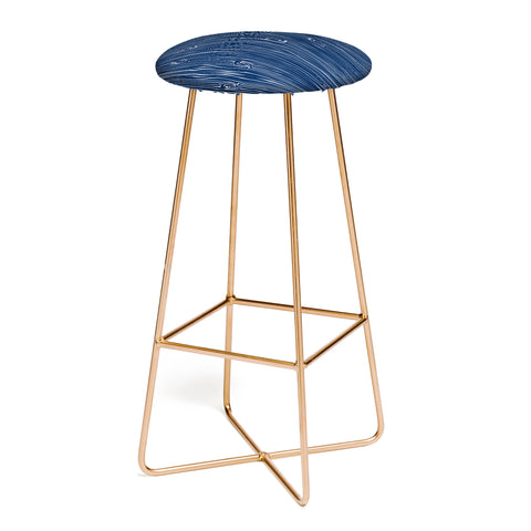 Little Arrow Design Co navy woodgrain Bar Stool