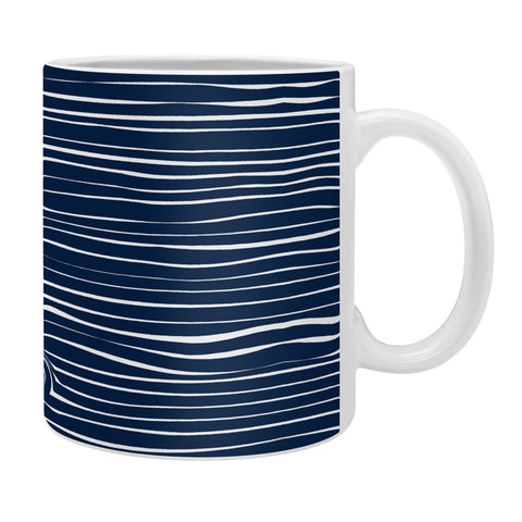 Little Arrow Design Co navy woodgrain Coffee Mug