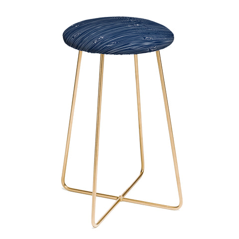 Little Arrow Design Co navy woodgrain Counter Stool