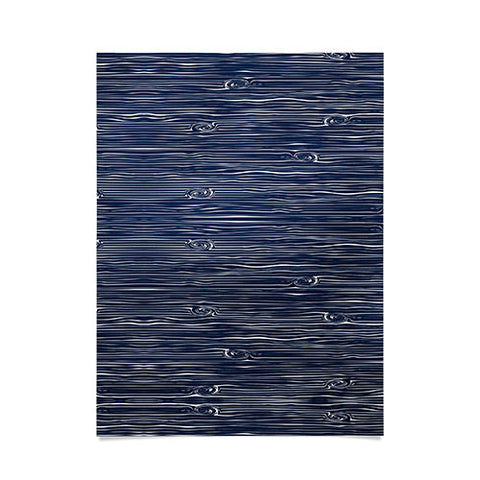 Little Arrow Design Co navy woodgrain Poster