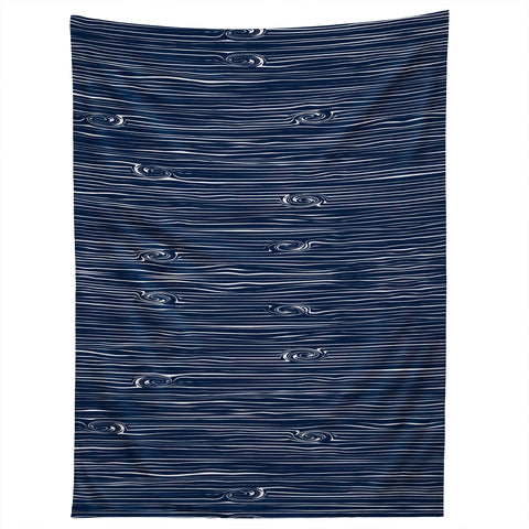 Little Arrow Design Co navy woodgrain Tapestry
