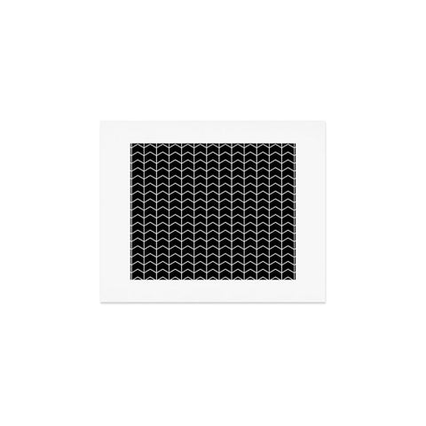 Little Arrow Design Co nightfall black chevron Art Print