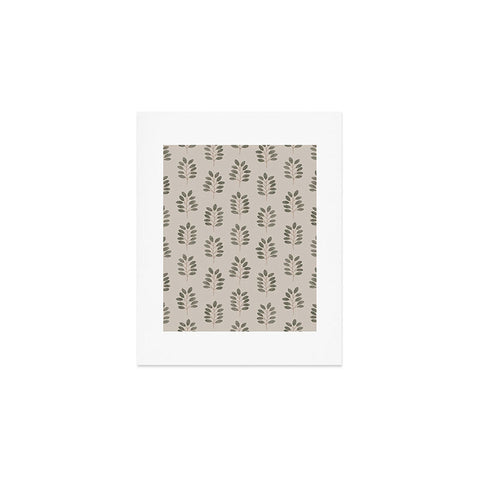 Little Arrow Design Co noble branches pewter and olive Art Print