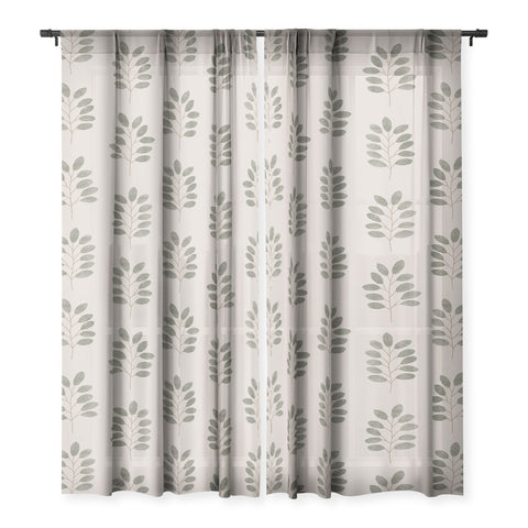 Little Arrow Design Co noble branches pewter and olive Sheer Non Repeat