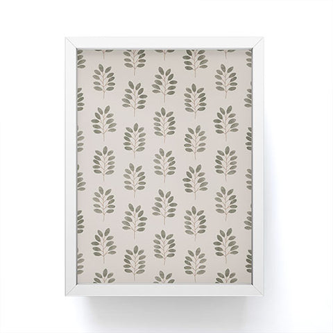 Little Arrow Design Co noble branches pewter and olive Framed Mini Art Print