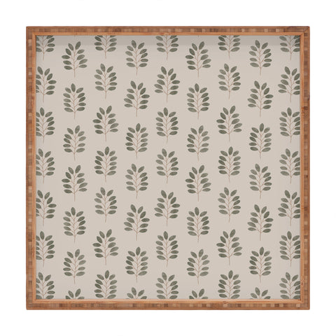 Little Arrow Design Co noble branches pewter and olive Square Tray