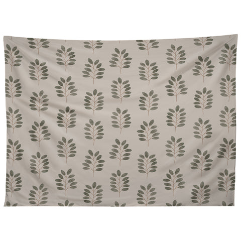 Little Arrow Design Co noble branches pewter and olive Tapestry