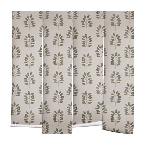 Little Arrow Design Co noble branches pewter and olive Wall Mural