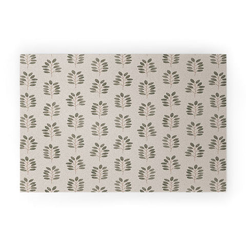 Little Arrow Design Co noble branches pewter and olive Welcome Mat