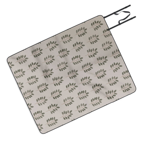 Little Arrow Design Co noble branches pewter and olive Picnic Blanket