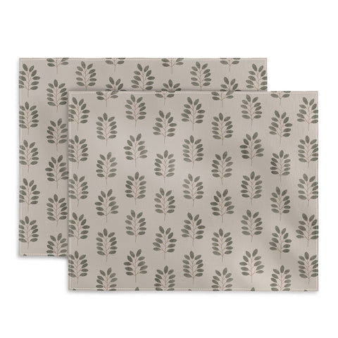 Little Arrow Design Co noble branches pewter and olive Placemat