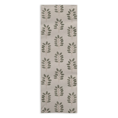 Little Arrow Design Co noble branches pewter and olive Yoga Towel