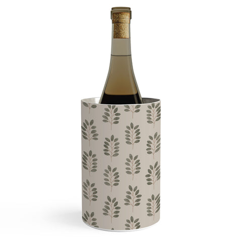 Little Arrow Design Co noble branches pewter and olive Wine Chiller