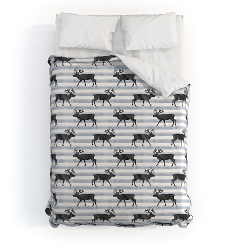 Little Arrow Design Co Nordic Reindeer Duvet Cover
