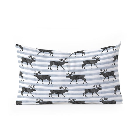 Little Arrow Design Co Nordic Reindeer Oblong Throw Pillow