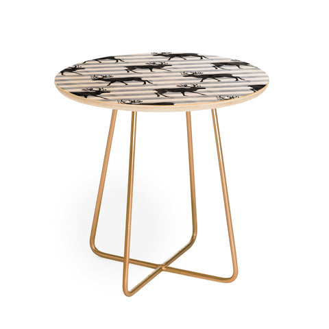 Little Arrow Design Co Nordic Reindeer Round Side Table