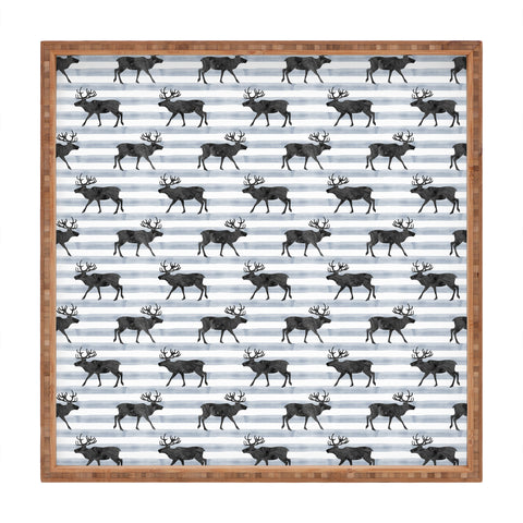 Little Arrow Design Co Nordic Reindeer Square Tray