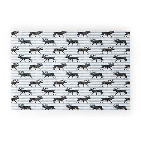 Little Arrow Design Co Nordic Reindeer Welcome Mat