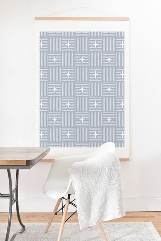 Little Arrow Design Co Nordic Winter Blue Art Print And Hanger
