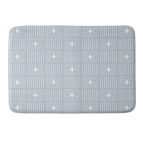 Little Arrow Design Co Nordic Winter Blue Memory Foam Bath Mat