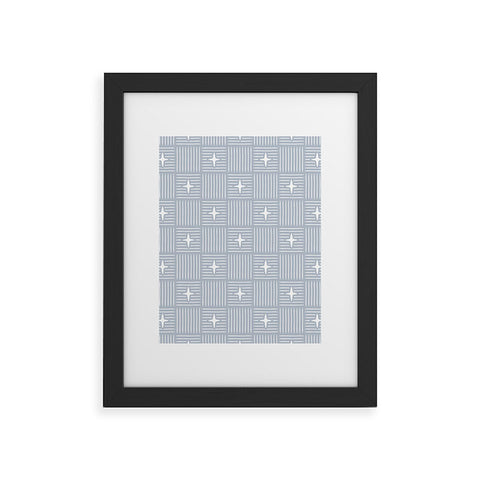 Little Arrow Design Co Nordic Winter Blue Framed Art Print
