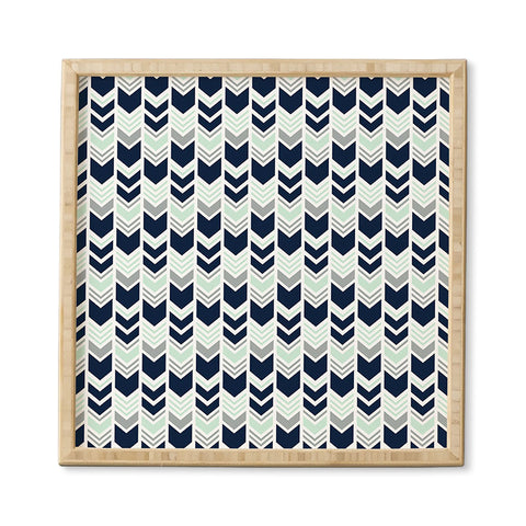 Little Arrow Design Co northern lights chevron Framed Wall Art