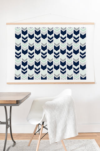 Little Arrow Design Co northern lights chevron Art Print And Hanger