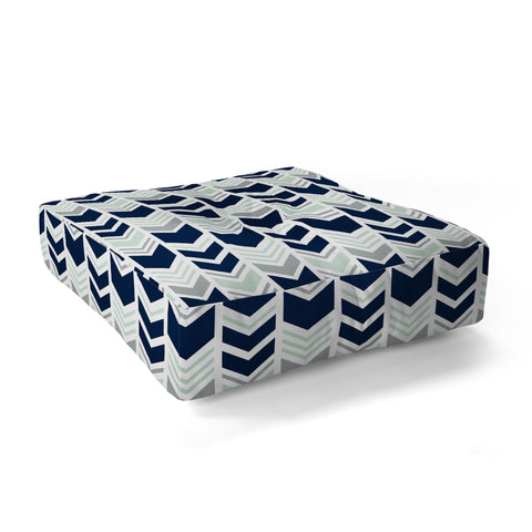 Little Arrow Design Co northern lights chevron Floor Pillow Square