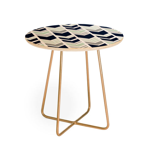 Little Arrow Design Co northern lights chevron Round Side Table