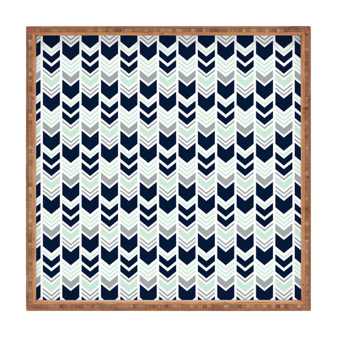 Little Arrow Design Co northern lights chevron Square Tray