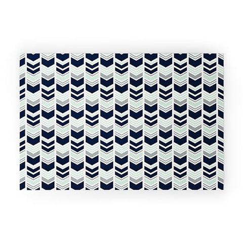 Little Arrow Design Co northern lights chevron Welcome Mat