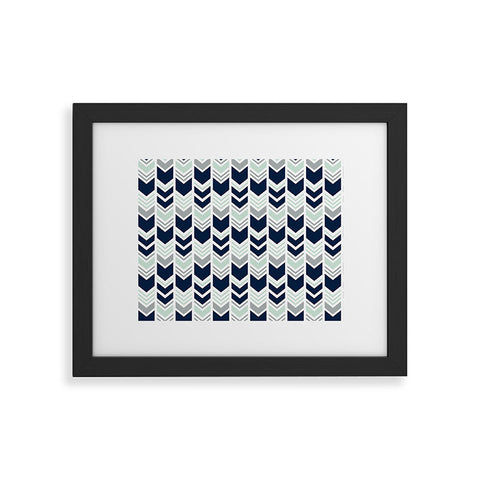 Little Arrow Design Co northern lights chevron Framed Art Print