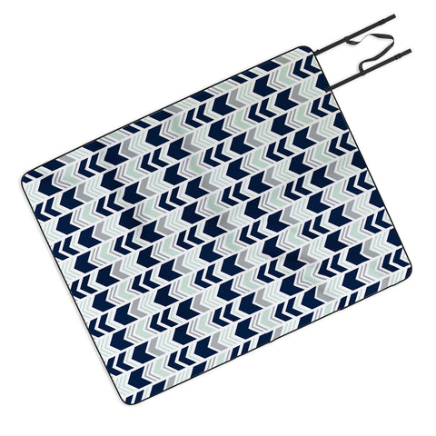Little Arrow Design Co northern lights chevron Picnic Blanket