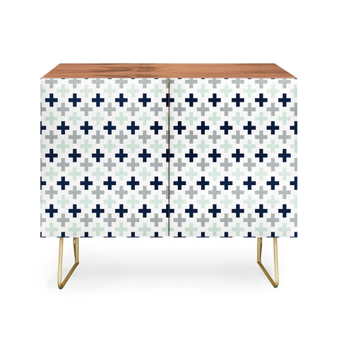 Little Arrow Design Co northern lights swiss cross Credenza