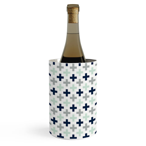 Little Arrow Design Co northern lights swiss cross Wine Chiller