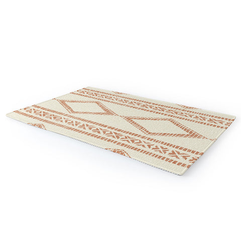 Little Arrow Design Co oceania diamond stripes ginger Area Rug