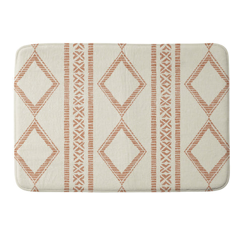 Little Arrow Design Co oceania diamond stripes ginger Memory Foam Bath Mat