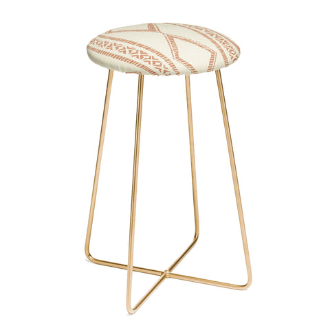 Little Arrow Design Co oceania diamond stripes ginger Counter Stool