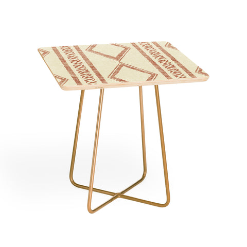 Little Arrow Design Co oceania diamond stripes ginger Side Table