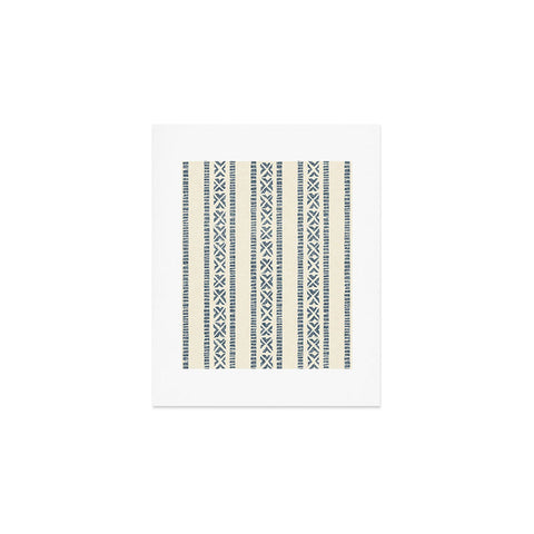 Little Arrow Design Co oceania vertical stripes navy Art Print