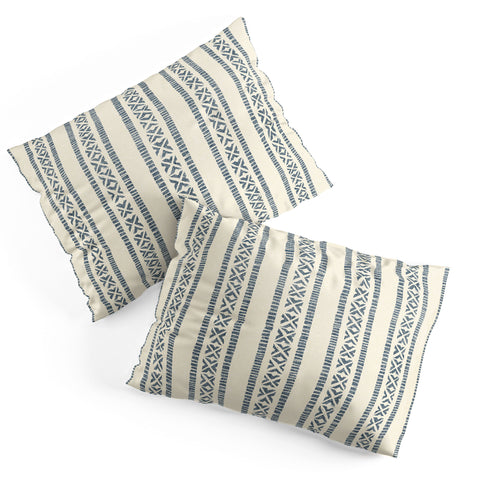 Little Arrow Design Co oceania vertical stripes navy Pillow Shams