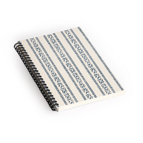 Little Arrow Design Co oceania vertical stripes navy Spiral Notebook