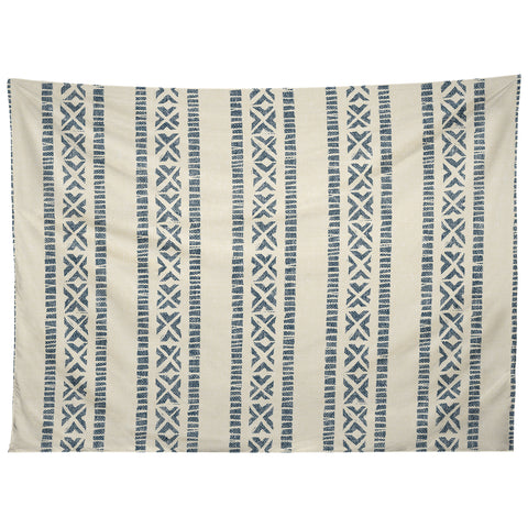Little Arrow Design Co oceania vertical stripes navy Tapestry