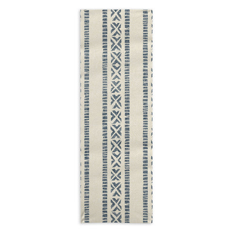 Little Arrow Design Co oceania vertical stripes navy Yoga Towel
