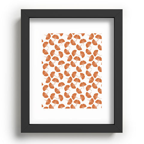 Little Arrow Design Co orange ginkgo leaves Recessed Framing Rectangle