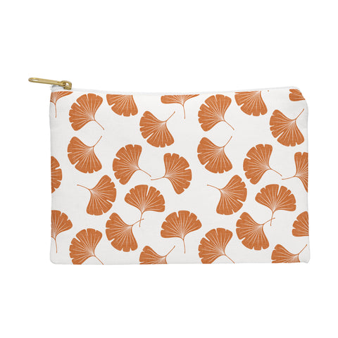 Little Arrow Design Co orange ginkgo leaves Pouch