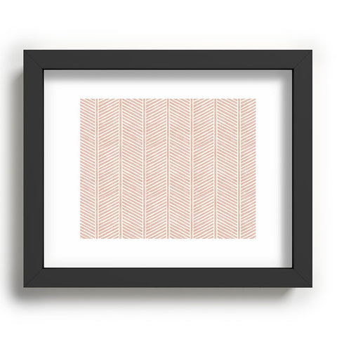 Little Arrow Design Co Organic Chevron in Rose Recessed Framing Rectangle